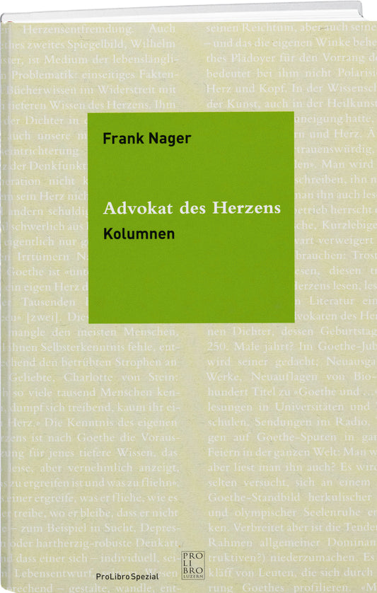 Frank Nager: Advokat des Herzens - prolibro.ch